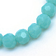 Chapelets de perles en verre opaques solides X-GLAA-R166-4mm-02I-2