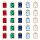 Dicosmetic 40pcs 5 colores colgantes de rhinestone de vidrio GLAA-DC0001-21-1