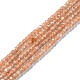 Brins de perles de pierre de soleil orange naturel G-D467-A12-1