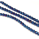 Chapelets de perles en hématite synthétique sans magnétiques G-J169B-3mm-03-4