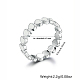 925 anello a forma di cuore in argento sterling placcato platino e rodio FL0127-5-2