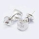 925 стерлингов серебряный кубок жемчуг залог контактных подвесок&nbsp;LS-STER-F036-07S-4mm-2