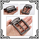 CHGCRAFT 2Pcs 2 Colors Alloy Roller Buckles Clasps FIND-CA0008-15-3