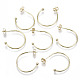 Brass Half Hoop Earrings KK-R112-041B-NF-1
