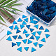 Olycraft ガラスカボション  モザイクタイル  家の装飾やdiyの工芸品  三角形  ブルー  12.5~13x14.5~15x2.5~3mm  約200g/ボックス GGLA-OC0001-10E-5