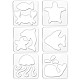 Globleland 6 個キルティングパッチワーク定規縫製カメカニイルカクジラパッチワーク縫製定規と透明アクリルキルト定規縫製生地工芸品キルティングアクセサリー TOOL-WH0153-005-1
