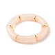 Bracelets extensibles en perles de tube acrylique BJEW-JB07774-05-1