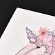 長方形の絵の紙のカード  DIYの絵画の執筆および装飾のため  馬の模様  28.5~29.5x21x0.02cm DIY-WH0196-24B-13-2