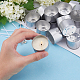 PandaHall 50pcs Aluminum Tea Light Candle Light Cup Container Candle Holding with 50pcs Candle Wicks for DIY Tea Light Candle Making Party Wedding Decoration DIY-PH0027-90-3