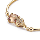 Golden Tone Brass Link Bracelets BJEW-L639-14-3