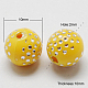 Plating Acrylic Beads PACR-S189-10mm-06-1