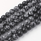 Flocon de neige naturelle chapelets de perles en obsidienne G-G735-72-8mm-1