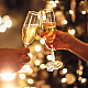 Benecreat ブランクアクリルハートペンダント ワイングラスチャーム アクリルパールビーズ付き 20個  パーティーの結婚式の誕生日のための真鍮のワイングラス識別マーカータグ  ホワイト  62mm  ピン：0.8mm AJEW-BC0003-76-6