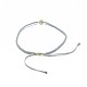 Bracelets de perles tressées de quartz fumé naturel réglables BJEW-F391-A18-4