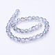 Chapelets de perles en verre transparent électrolytique EGLA-E047-E01-2