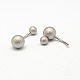 Textured Curved Barbell 316L Surgical Stainless Steel Belly Button Rings AJEW-G008-A-08P-1