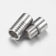 304 Stainless Steel Magnetic Clasps with Glue-in Ends STAS-F149-04P-B-3