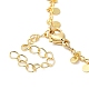 Bracelets de chaîne de breloques ronds plats en laiton pour les femmes BJEW-G672-04G-3
