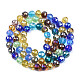 Electroplate Transparent Glass Beads Strands EGLA-N006-043-2