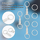 UNICRAFTALE 6 Pcs Quick Release Keychain Detachable Pull Apart Snap Keychain Iron with 12Pcs Key Rings Double Spring Split Snap Seperate Chain Lock Holder Convenient Accessory for Lock Car Key Holder KEYC-UN0001-18-5