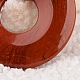 Donut/Pi Disc Natural Red Jasper Pendants G-F270-06A-2