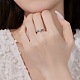 Серебряные кольца на палец с родиевым покрытием в форме сердца из 925 стерлингового серебра RJEW-P100-03P-2