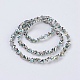 Chapelets de perles en verre électroplaqué EGLA-J145-4mm-HP04-2