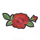 機械刺繍布地手縫い/アイロンワッペン  マスクと衣装のアクセサリー  アップリケ  花  レッド  92x42.5x1.5mm AJEW-S069-045-1