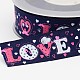 Valentine's Day Word Love Printed Polyester Grosgrain Ribbons for Gift Packaging SRIB-F001-02F-3