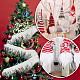 人工キツネのファーのトリミング  シャギーフェイクファーリボン  椅子カバー用  クリスマスパーティーの装飾  服飾材料  ホワイト  1500x90mm DIY-WH0043-55-5