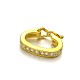 Rack Plating Brass Micro Pave Cubic Zirconia Twister Clasps ZIRC-I012-15G-RS-1
