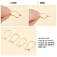 DICOSMETIC 200pcs 20mm Golden and Stainless Steel Color Earring Hooks Kidney Ear Wire Hypoallergenic Hoop Earrings for Jewelry Making STAS-DC0004-84-4