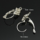 Brass Rhinestone Hoop Earrings RB-H297-P-2