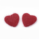 Faux Mink Fur Covered Cabochons WOVE-N006-13I-1