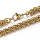 304 Stainless Steel Wheat Chain Jewelry Sets For Men SJEW-O032-04G-2