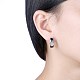 Trendy Sterling Silver Hoop Earrings EJEW-BB30032-3