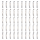 UNICRAFTALE 100pcs 5 Styles 201 Stainless Steel 30mm Long Curved Rectangle Links with Hollow Anchor Heart Pattern Metal Bar Links Connectors Charm for Necklace Jewelry Making STAS-UN0044-64-1