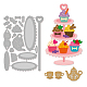 GLOBLELAND 1Set Party Cake Cutting Dies Metal Birthday Cake Stand Die Cuts Embossing Stencils Template for Paper Card Making Decoration DIY Scrapbooking Album Craft Decor DIY-WH0309-870-1