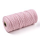 コットン糸  マクラメコード  装飾的な糸のスレッド  DIYの工芸品について  ギフトラッピングとジュエリー作り  ピンク  3mm  約109.36ヤード（100m）/ロール。 OCOR-T001-02-32-2
