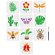 Mayjoydiy US 1 Set Insekten-Pflanzen-Haustier-Aushöhlungs-Zeichnungs-Malschablonen DIY-MA0001-73A-1