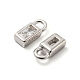 Charms de plata de ley chapados en rodio y platino auténtico. STER-K176-03E-P-3