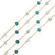 Chaînes de perles rondes à facettes de verre CHS-N003-07-3
