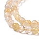 Chapelets de perles en quartz rutiles d'or naturel G-C009-C04-4