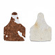 Grands pendentifs en cuir de vachette écologique FIND-N049-13-01-1