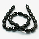 Natural Black Onyx Beads Strands G-E039-FR2-14x10mm-2