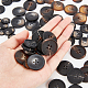 Gomakerer 120 個 15 スタイル縫製ボタン  混合色 4 穴ラウンドボタンスーツコート樹脂ボタンクラフトボタン縫製クラフトプロジェクトや休日の装飾用のボックス付き RESI-OC0001-62-4