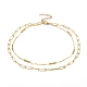 Brass Chain Tiered Necklaces NJEW-JN02830-1