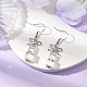Женские серьги из латуни со стеклом EJEW-TA00550-2