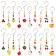 Décorations de pendentif de fruits en alliage d'émail HJEW-AB00279-1