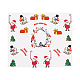 3dクリスマスネイルステッカー  水転写ステッカー サンタクロース ヘラジカの木 ベル 靴下のデザイン ステッカー  クリスマスの冬の指の爪の供給のため  カラフル  6.2x5.4cm MRMJ-Q058-2156-1